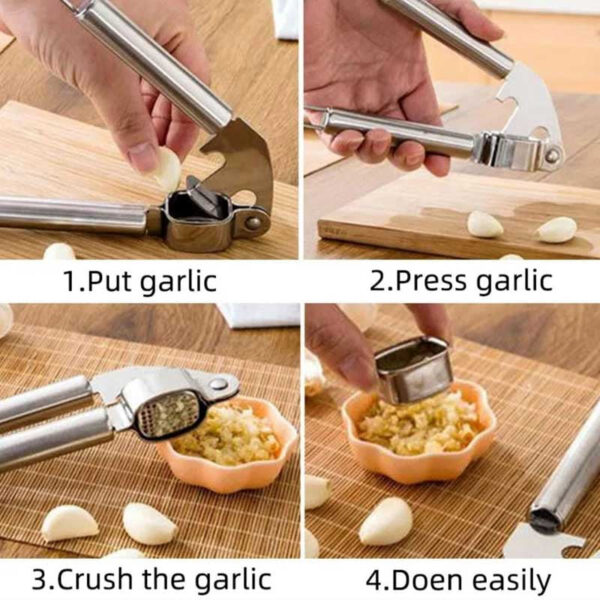 Eco-Friendly Stainless Steel Manual Operate Garlic Press