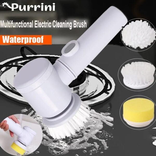 Wireless Electric Cleaning Brush Set 5-In-1 Handheld Bathtub Br - Image 2