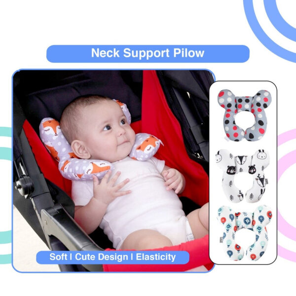 Infant Head And Neck Support Pillow | Protective Travel Pillow For Newborn Children | U Shape Head Rest Cushion For Kids (random Color) - Image 5