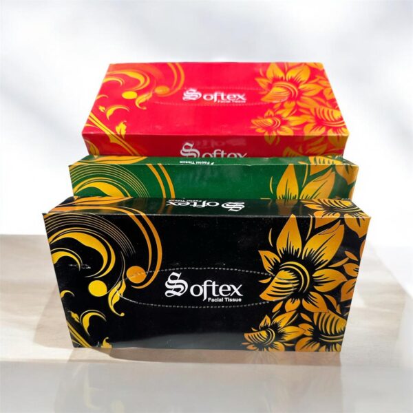 Pack Of 5 Softex Facial Tissue Box – 50 Pulls Per Box - Image 2