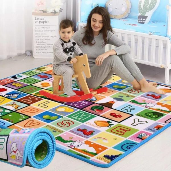 Crawling Mat For Baby Floor Play Mat Double-sided Baby Playmat foam Reversible Waterproof Game Mat For Infants Toddlers Kids (random Color) (random Design) - Image 2