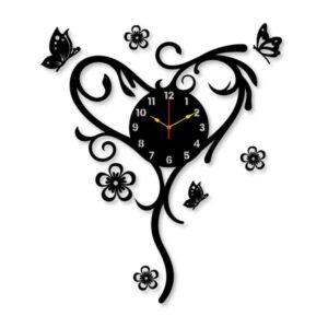 Heart Butterfly New Clock Wall Art Wall Art  Wall Decor Wall Frame I Wall Frame For Bedroo