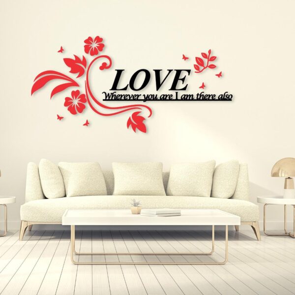 Red Black Love Quote Wall Decor Wall Frame I Wall Frame For Bedroom - Image 2