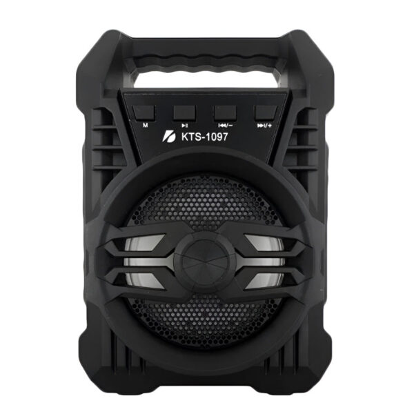 KTS-1097 Mini Portable 4-Inch Wireless Bluetooth Speaker with Enhanced Stereo Bass, LED Disco Lights, and Mic Input for Seamless Connectivity - Image 3