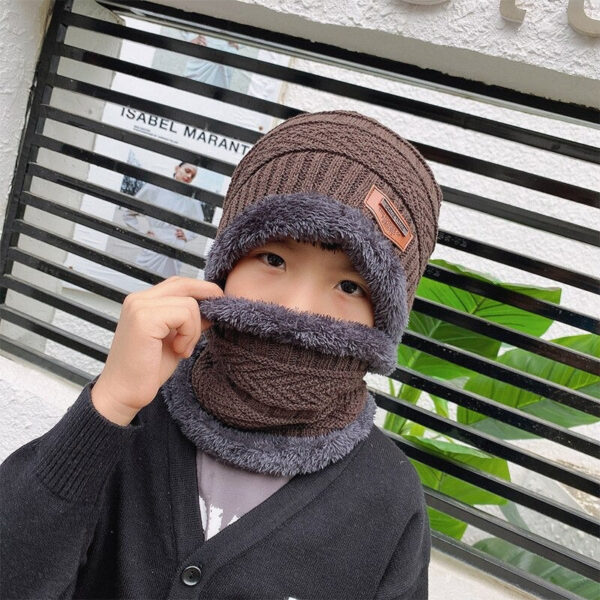 2pcs Ski Cap and Scarf Set Cold Warm Winter Hat for Women Men Knitted Bonnet Warm Cap - Image 17