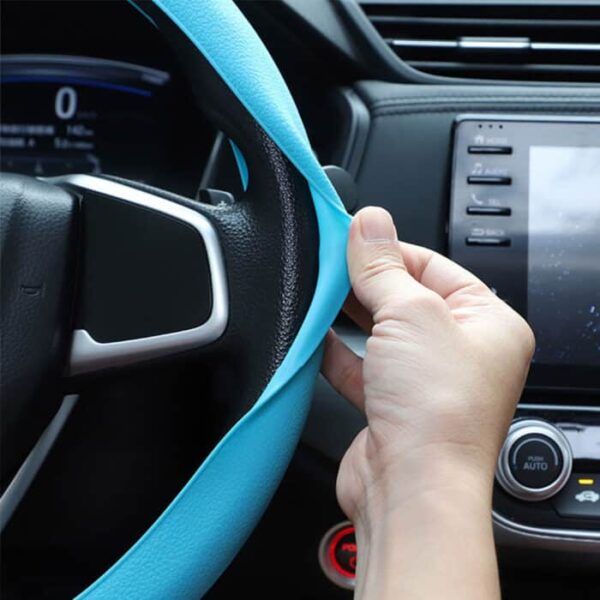 Car Silicone Steering Wheel Elastic Glove Cover Soft Durable Upgrade Auto Decoration Non Slip Universal - Image 2